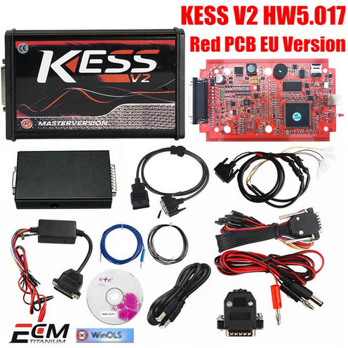 KESS V2 V5.017 EU Red PCB Unlimited Online Original case kess V5